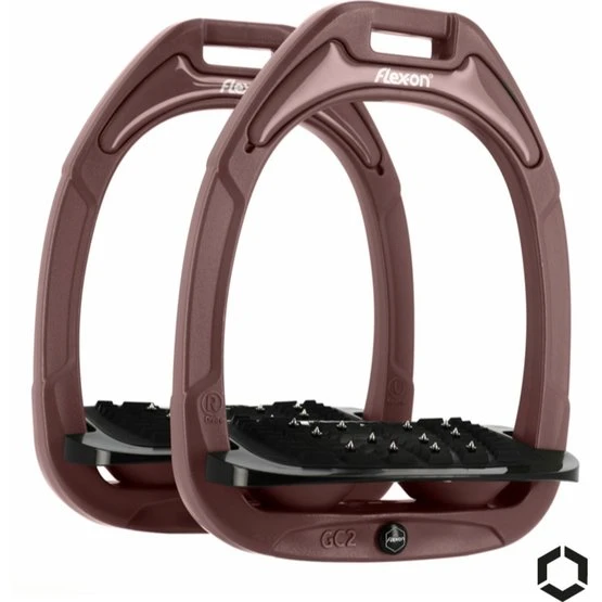 Flex-On Steigbügel Green Composite Inclined Ultra Grip Schwarz/Schwarz/Burgund 4 Flex-On Steigbügel Green Composite Inclined Ultra Grip Schwarz/Schwarz/Burgund – Bild 4